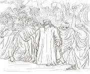 Printable good friday 3 judas betrays jesus with a kiss by gustave dore coloring pages